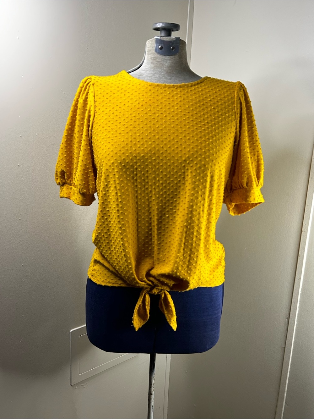New Mustard Shirt w/Tie